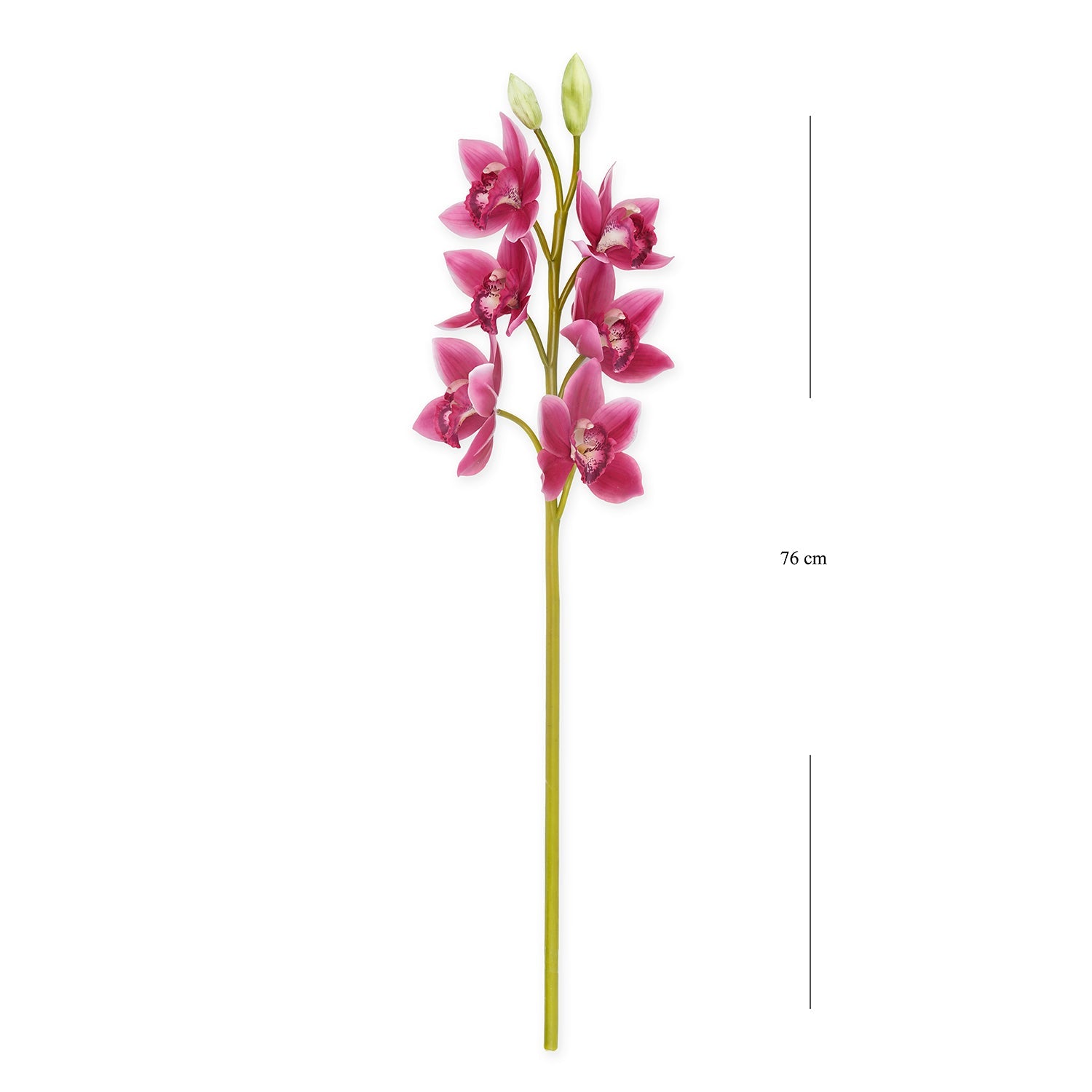 Pink Boat Orchid Faux Flower Stem - Single