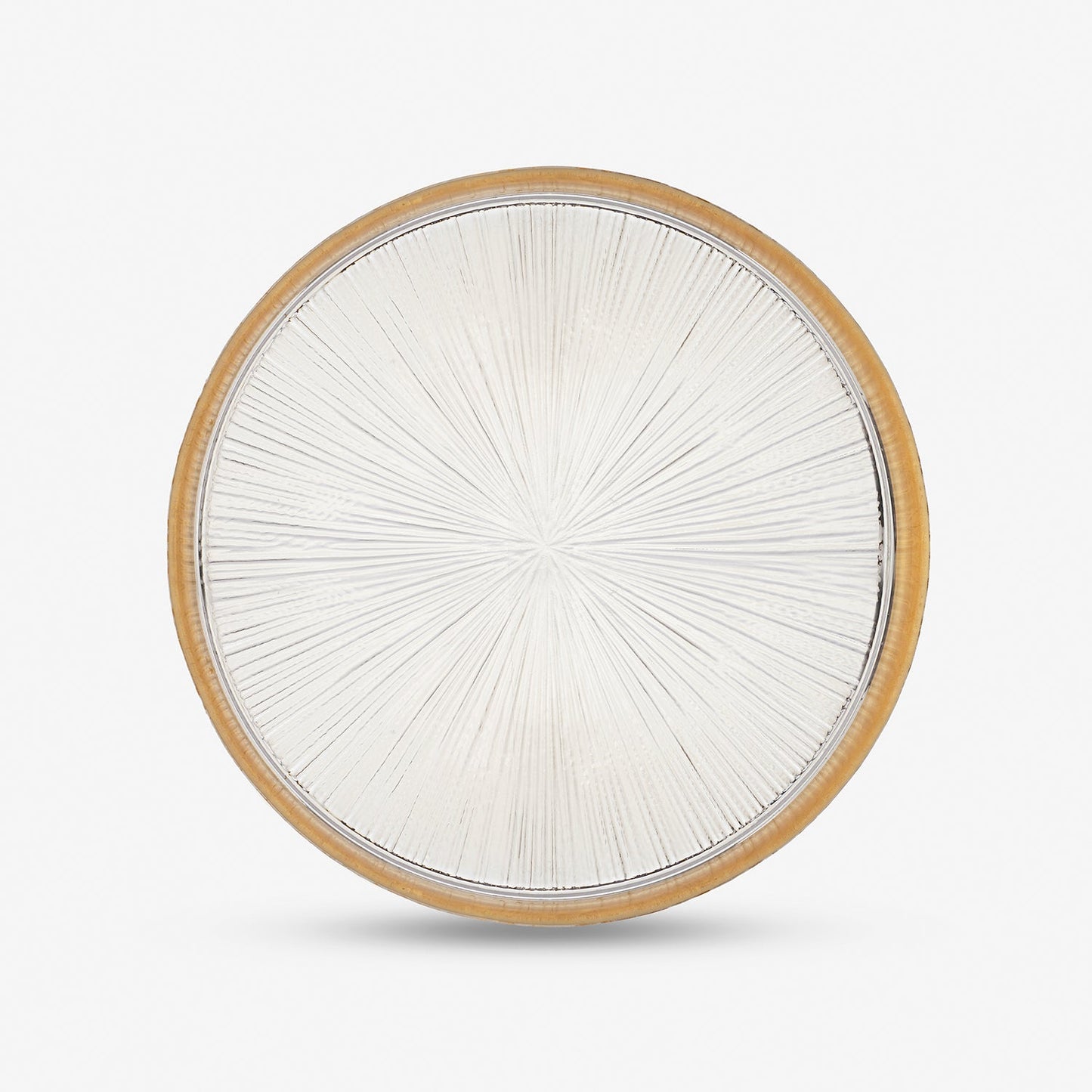 Set of 2 Clear and Gold Dessert Plates with Goil Foil Rim