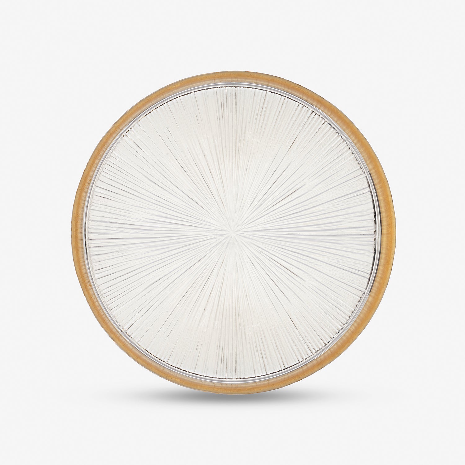 Set of 2 Clear and Gold Dessert Plates with Goil Foil Rim