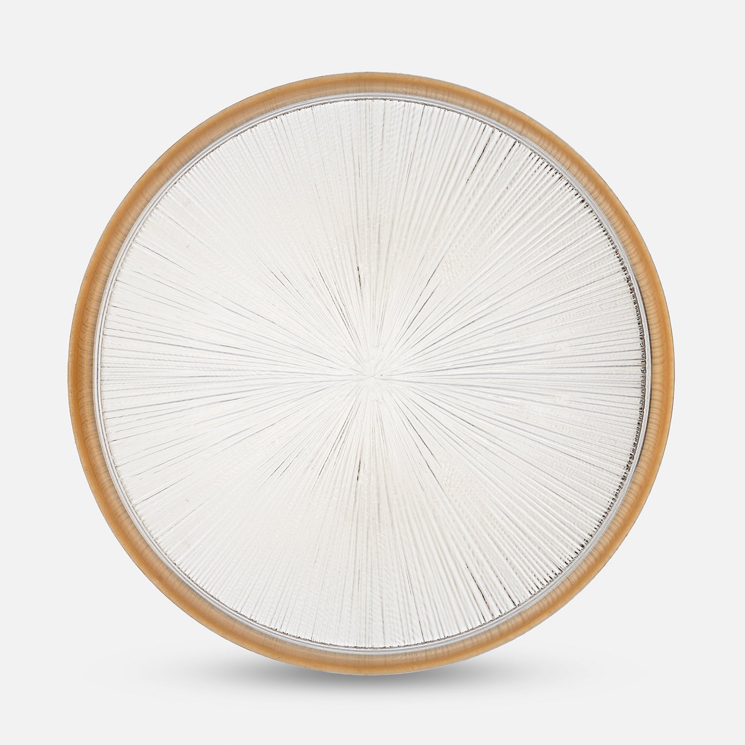 Set of 2 Clear and Gold Dinner Plate with Goil Foil Rim
