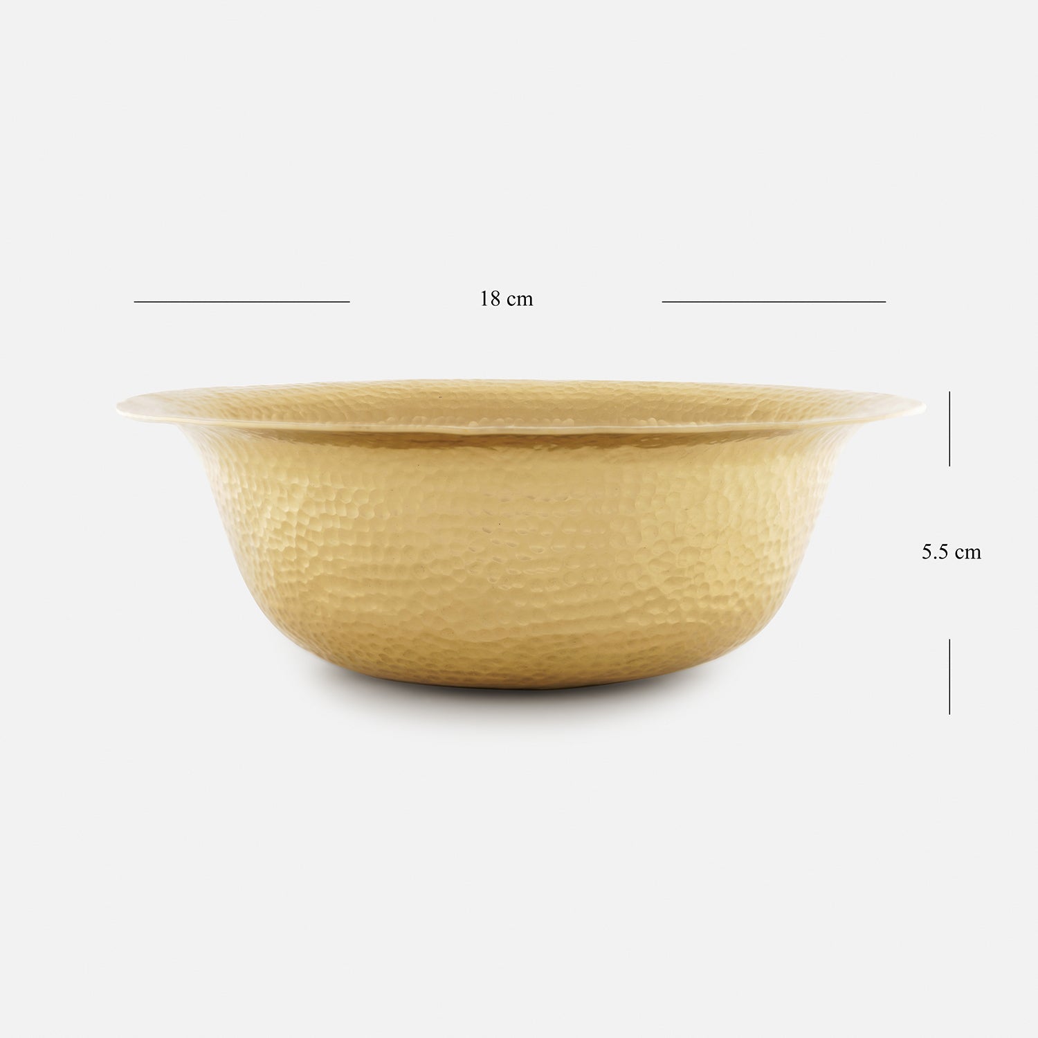 Gold Hammered Decorative Metal Bowl - Small