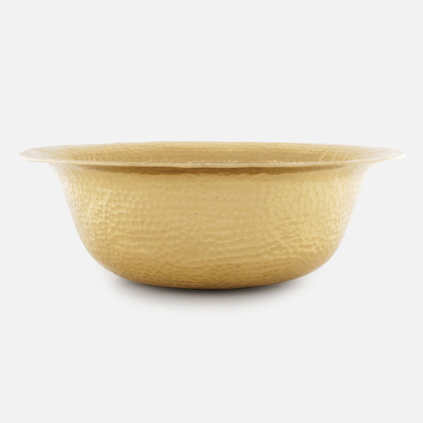 Gold Hammered Decorative Metal Bowl - Large