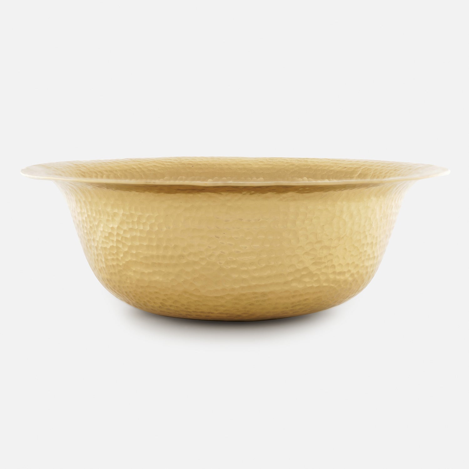 Gold Hammered Decorative Metal Bowl - Large