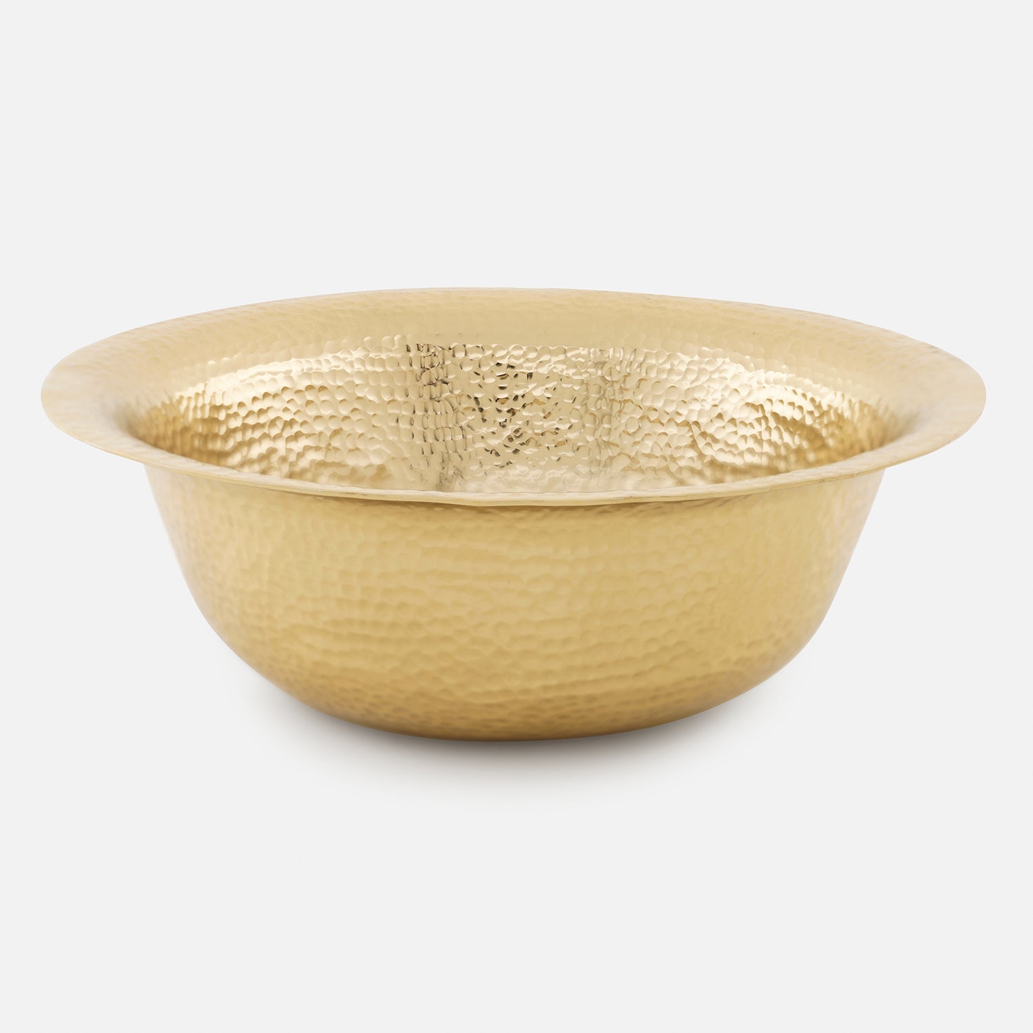Gold Hammered Decorative Metal Bowl - Large