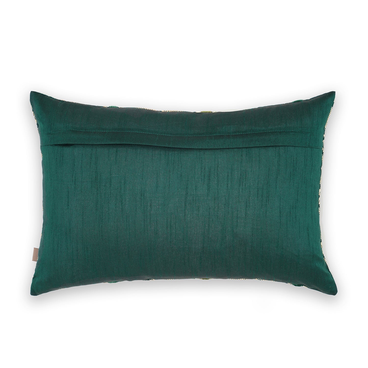 Green Embroidered Cushion Cover