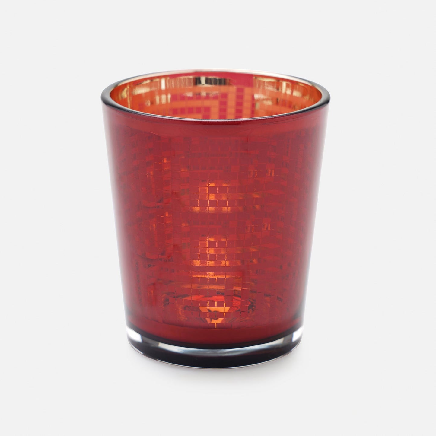 Set of 4 Red Pattern Votives