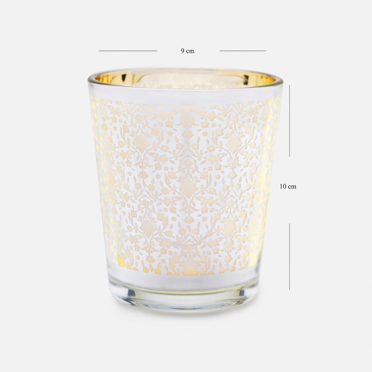 Set of 4 Silver Pattern Votives