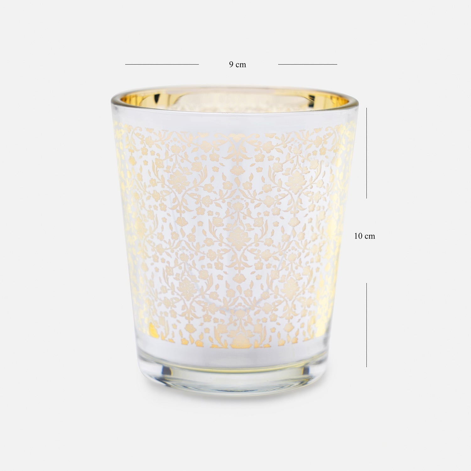 Set of 4 Silver Pattern Votives
