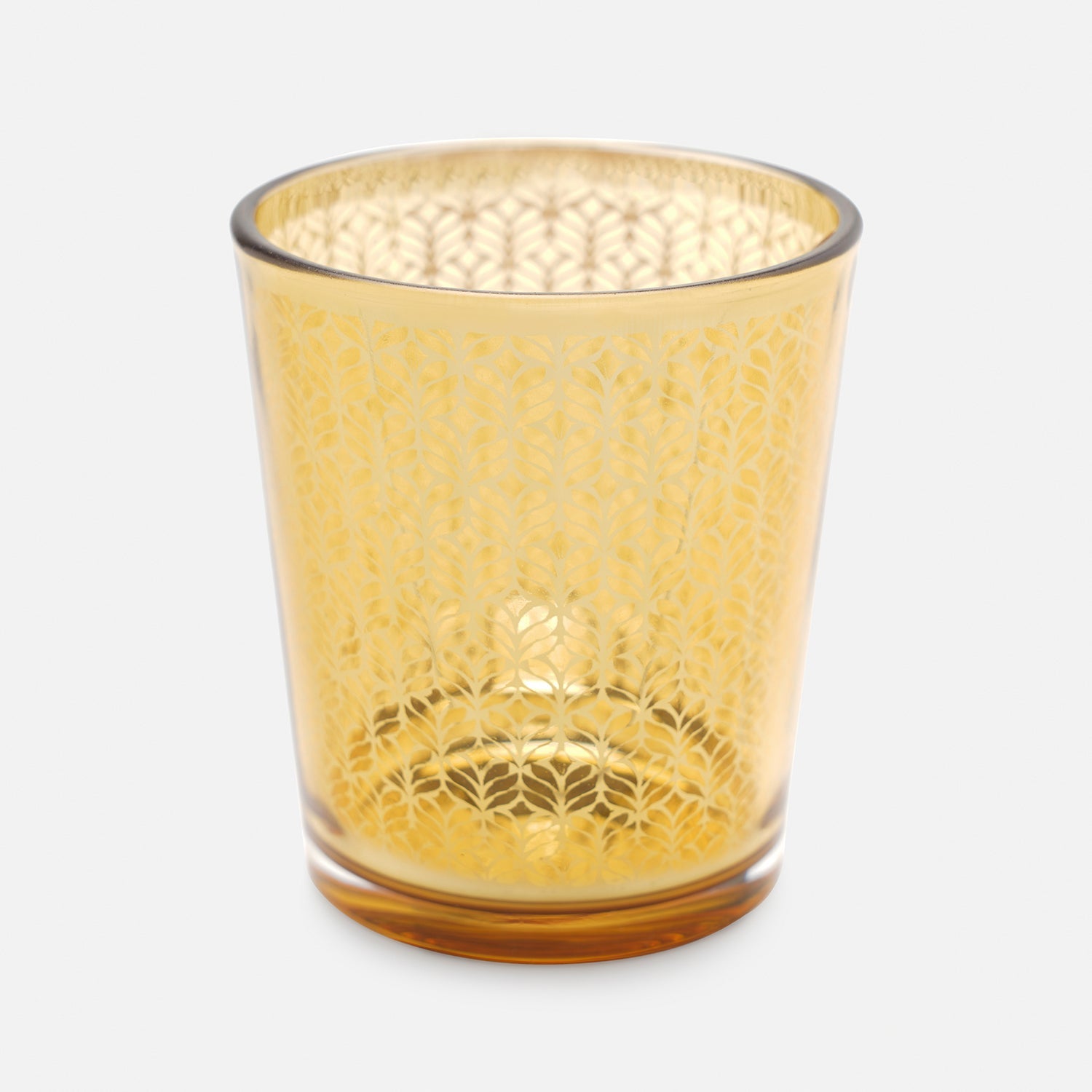Set of 4 Gold Pattern Votives