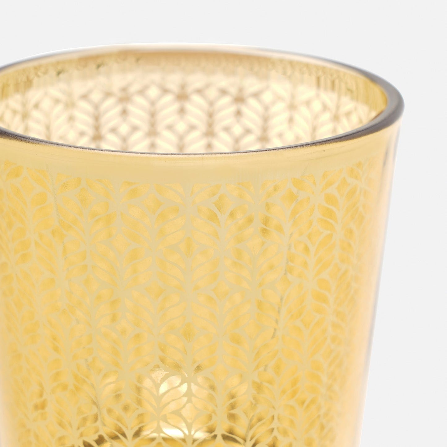 Set of 4 Gold Pattern Votives