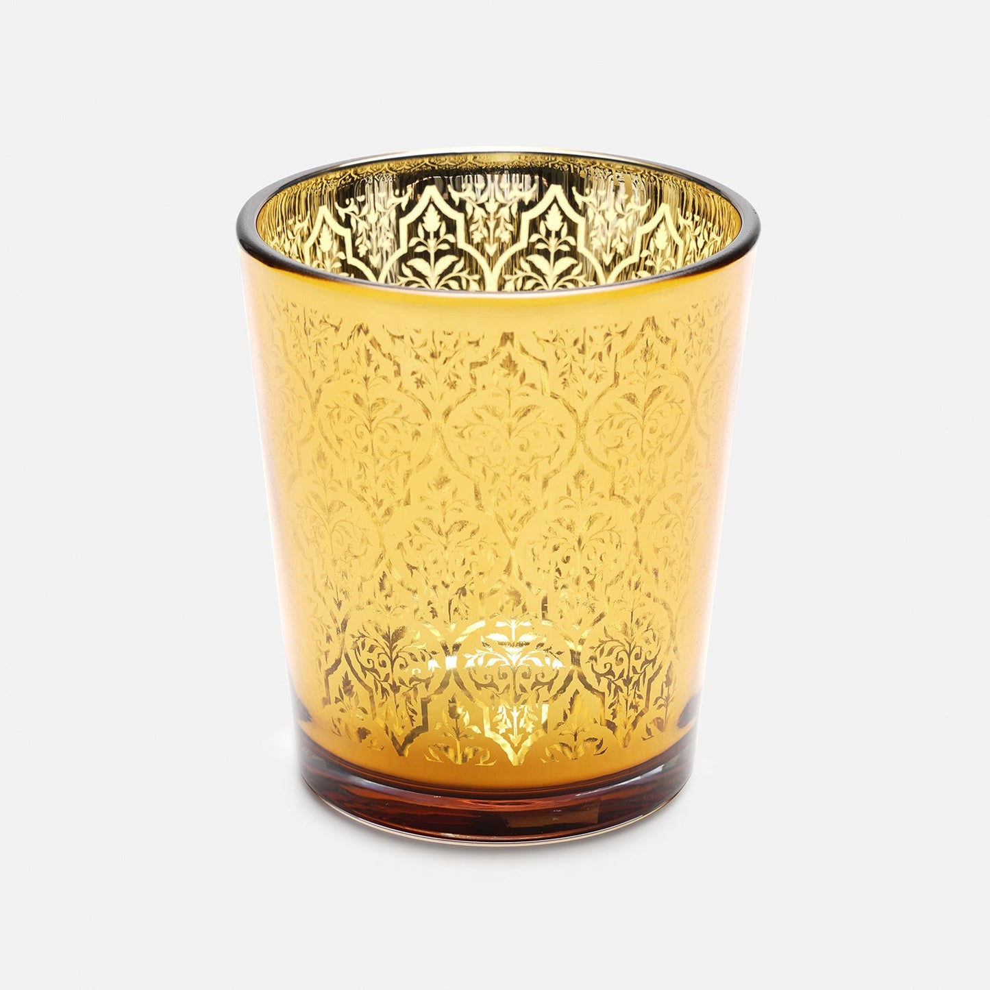 Set of 4 Gold Pattern Votives