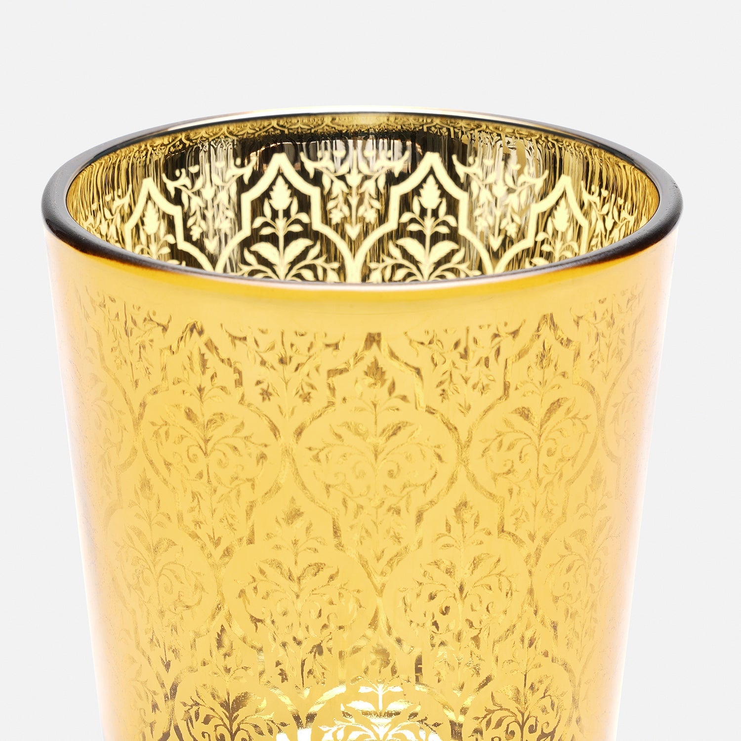 Set of 4 Gold Pattern Votives