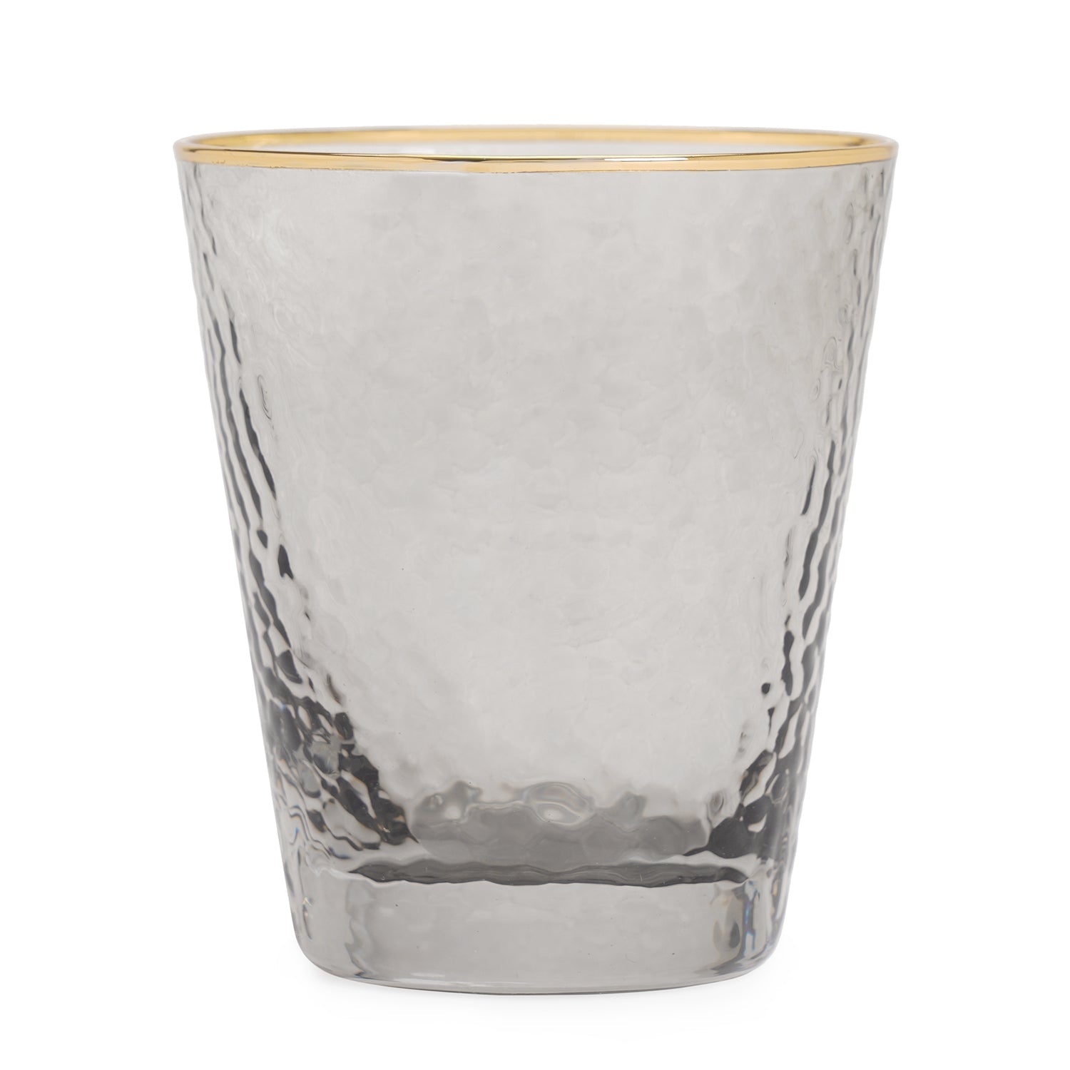 Set of 2 Grey Hammered Drinking Glasses
