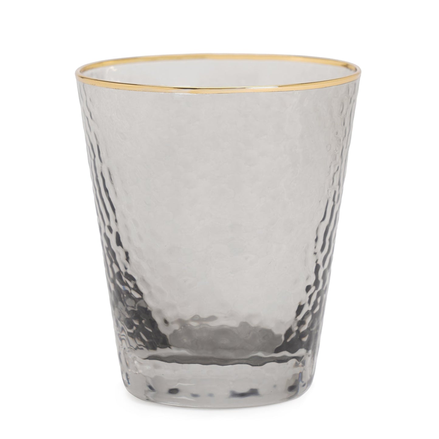 Set of 2 Grey Hammered Drinking Glasses