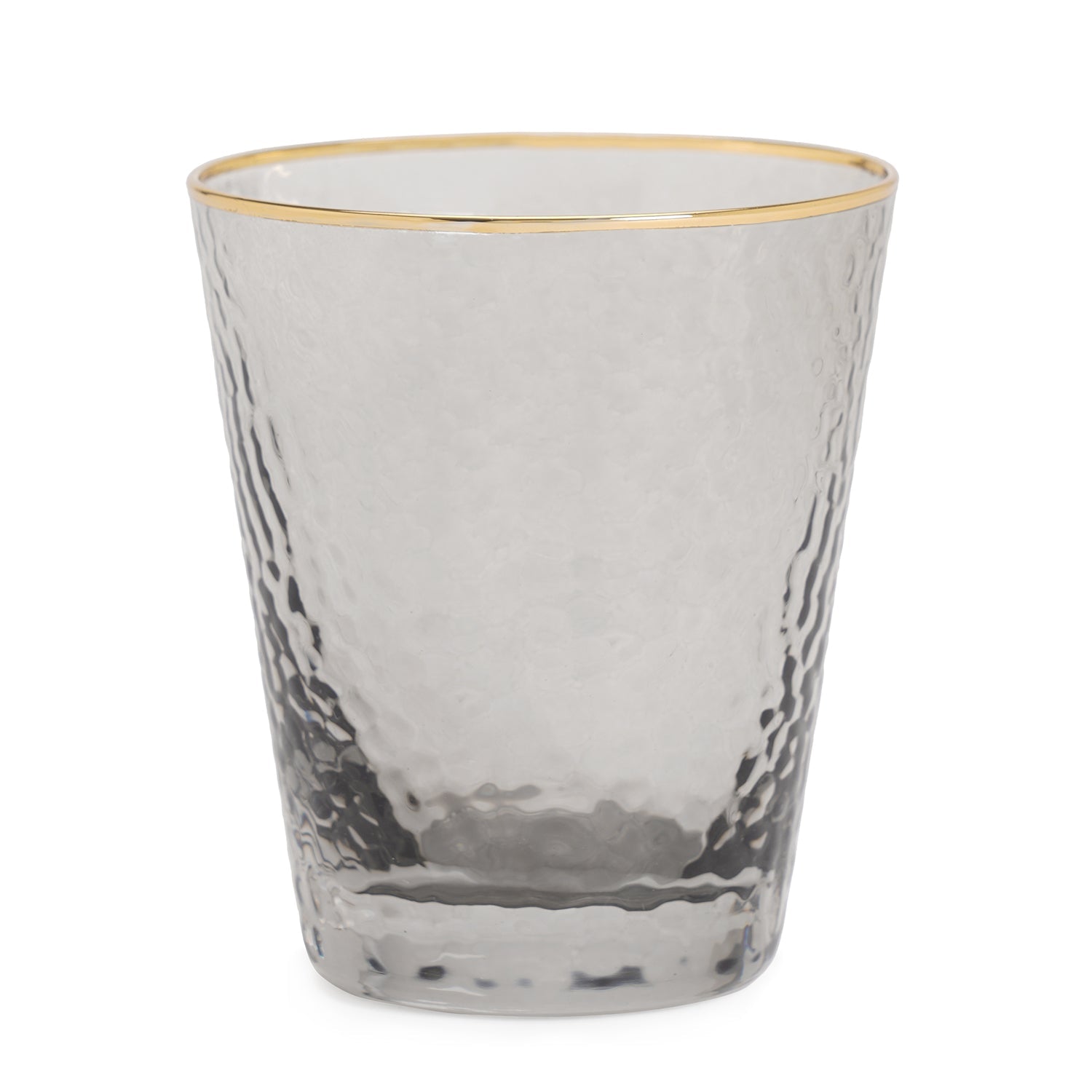 Set of 2 Grey Hammered Drinking Glasses
