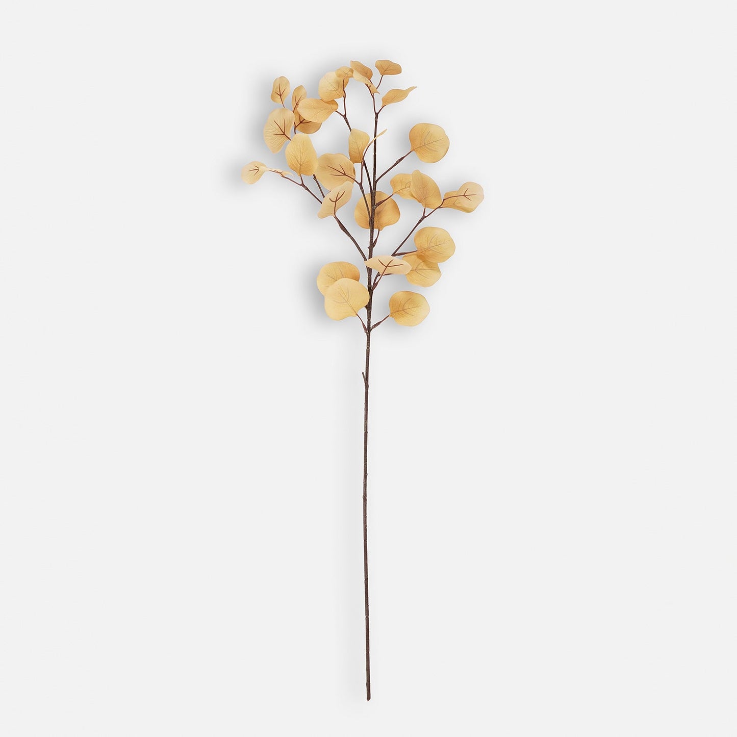 Brown Dry Eucalyptus Artificial Leaf Spray - Single