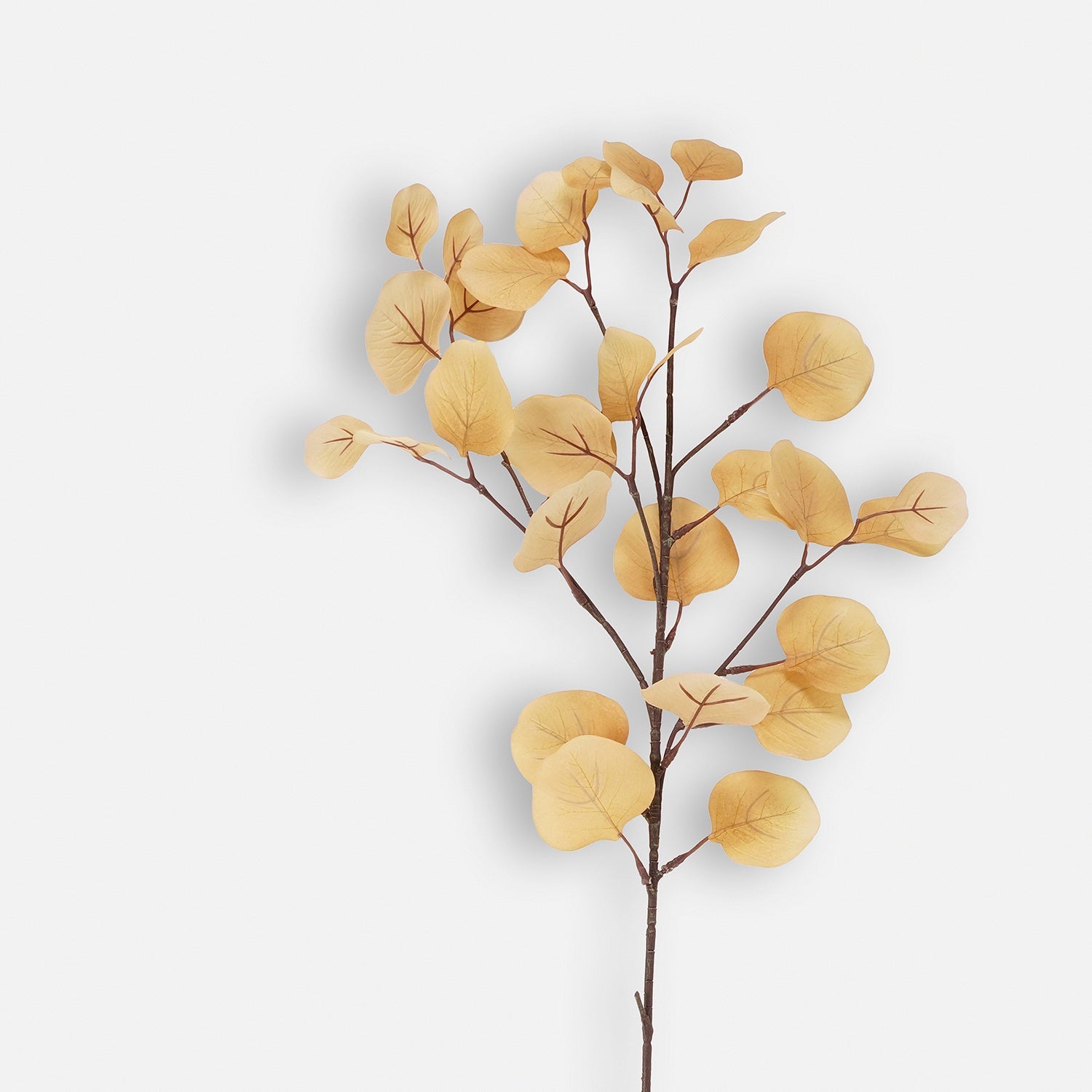 Brown Dry Eucalyptus Artificial Leaf Spray - Single