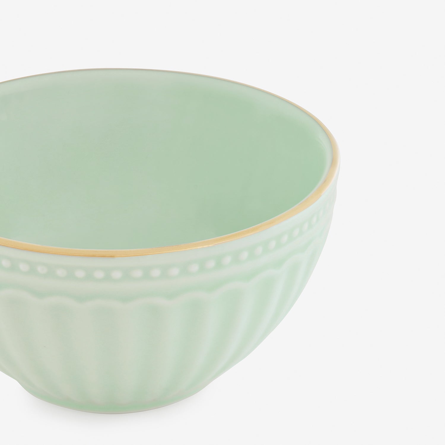 Set of 2 Light Green Ceramic Small Bowls