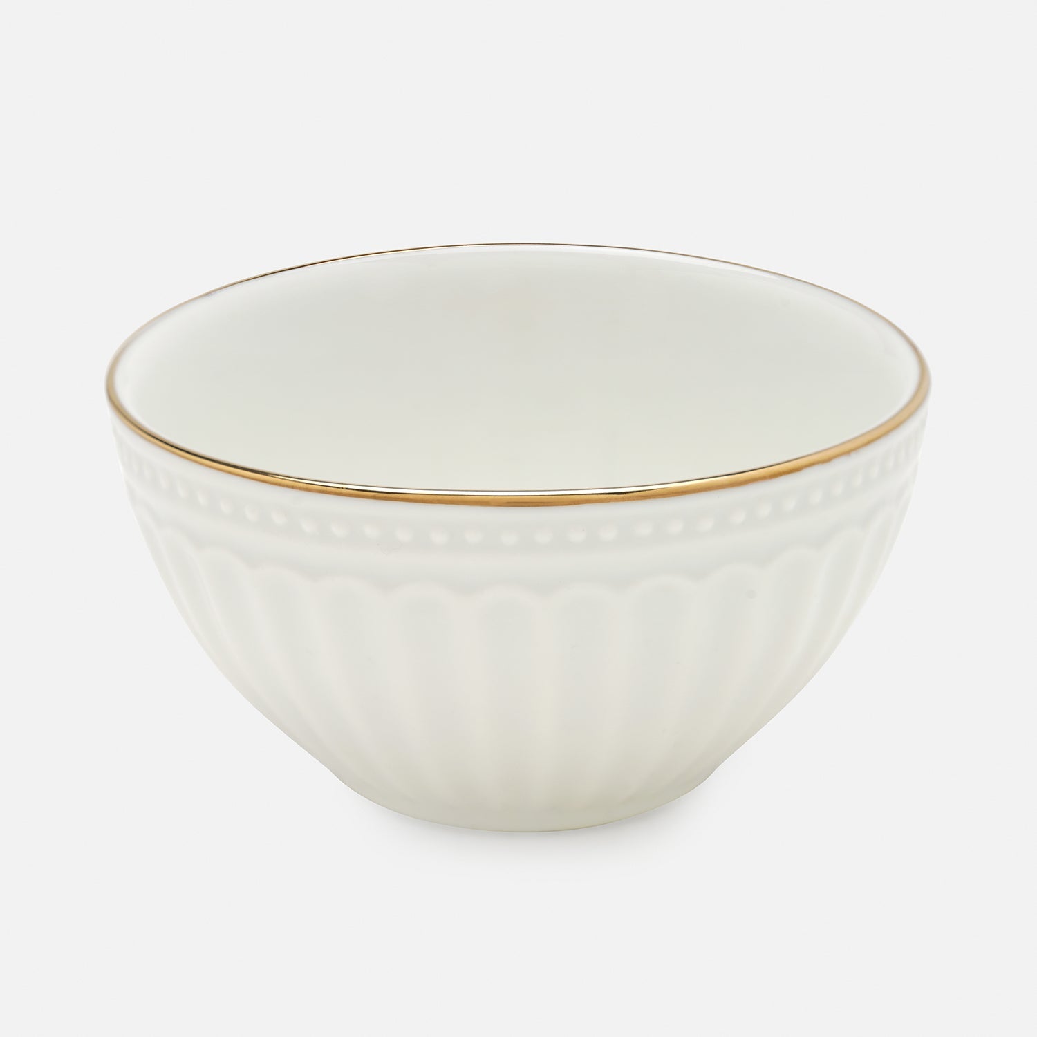 Set of 2 Ivory Ceramic Small Bowls