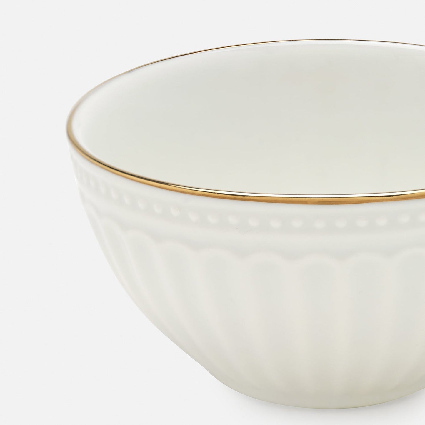 Set of 2 Ivory Ceramic Small Bowls