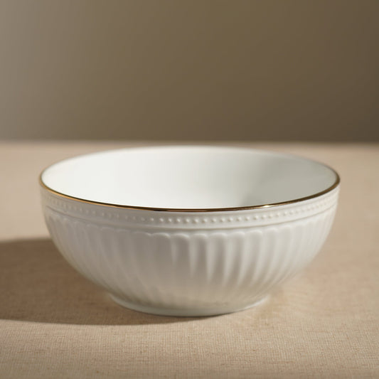 Ivory Ceramic Serving Bowl