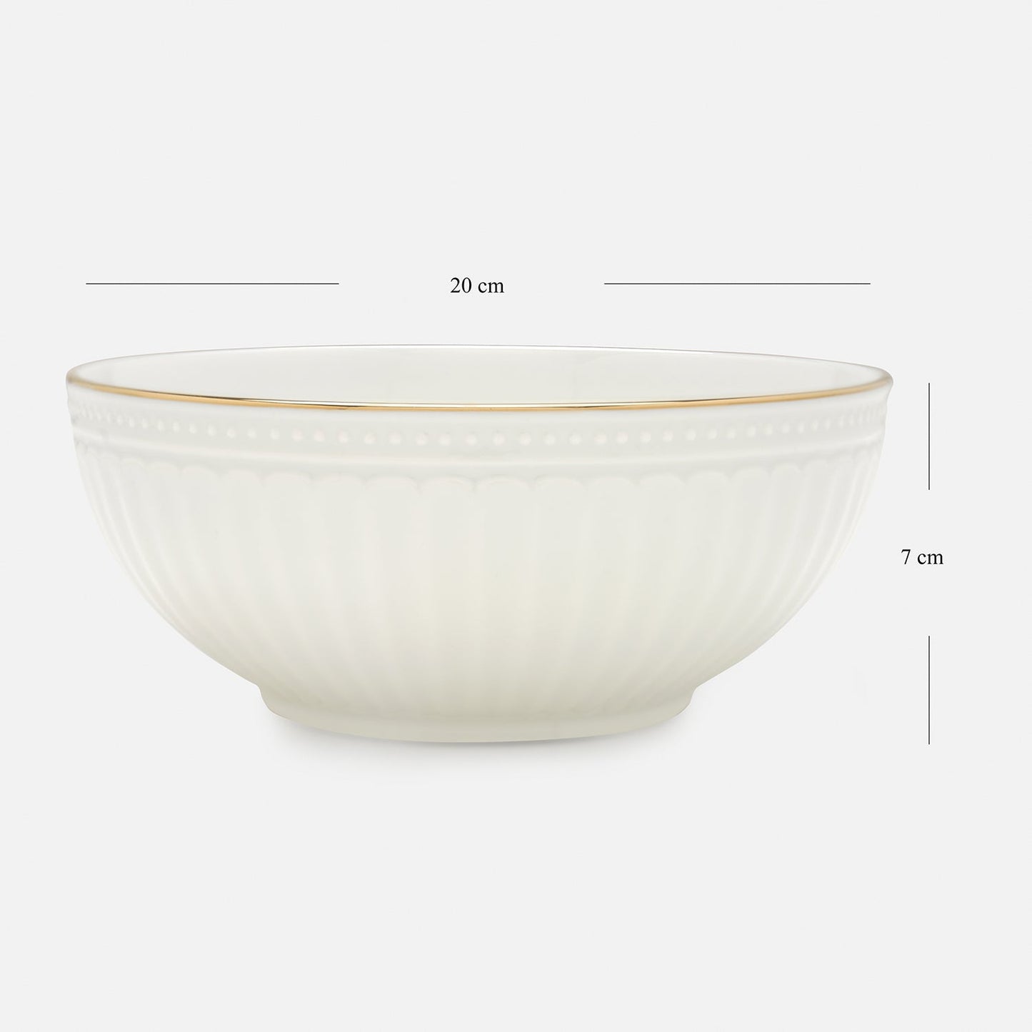 Ivory Ceramic Serving Bowl