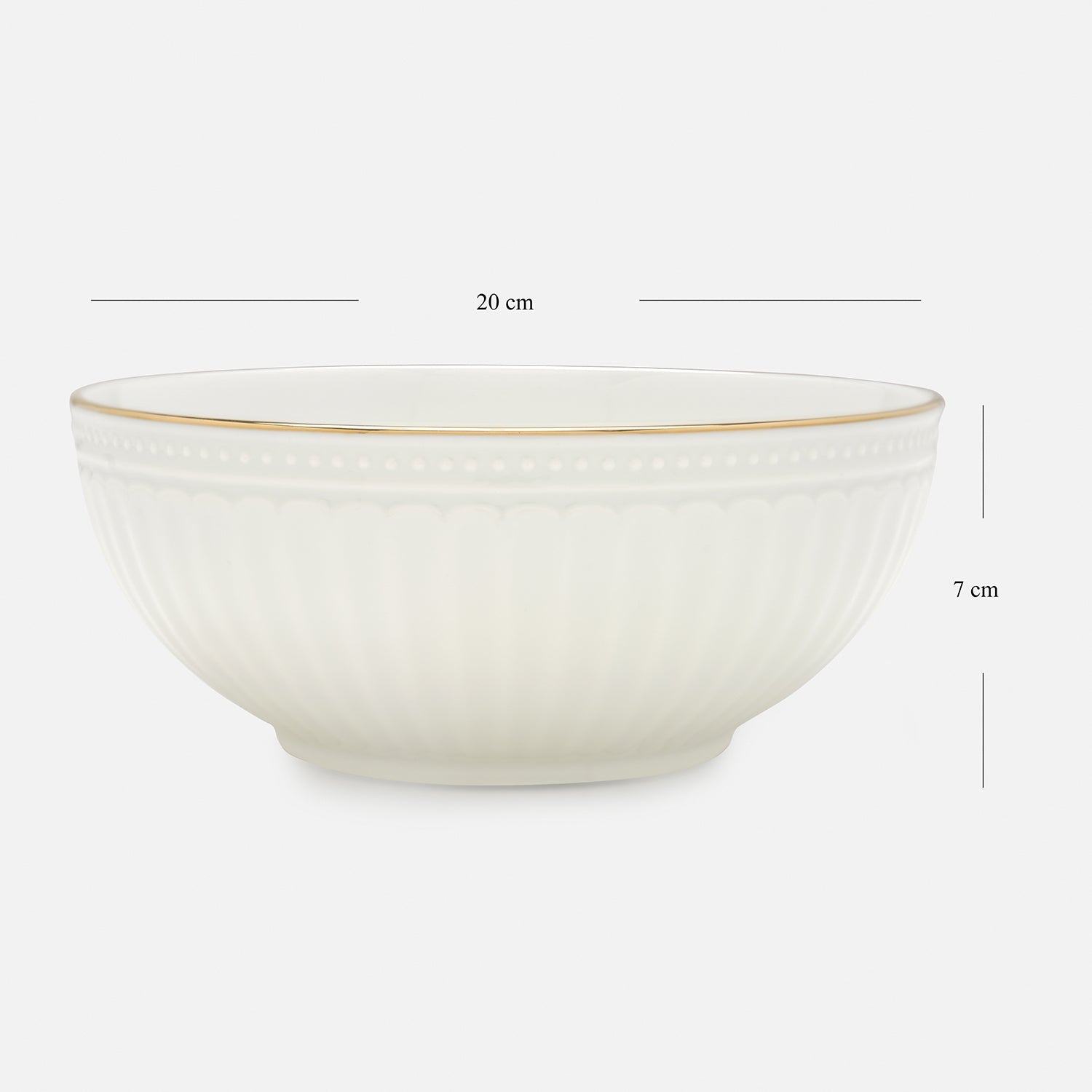 Ivory Ceramic Serving Bowl
