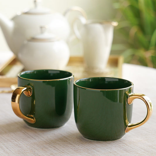 Set of 2 Dark Green Senorita Coffee Mug
