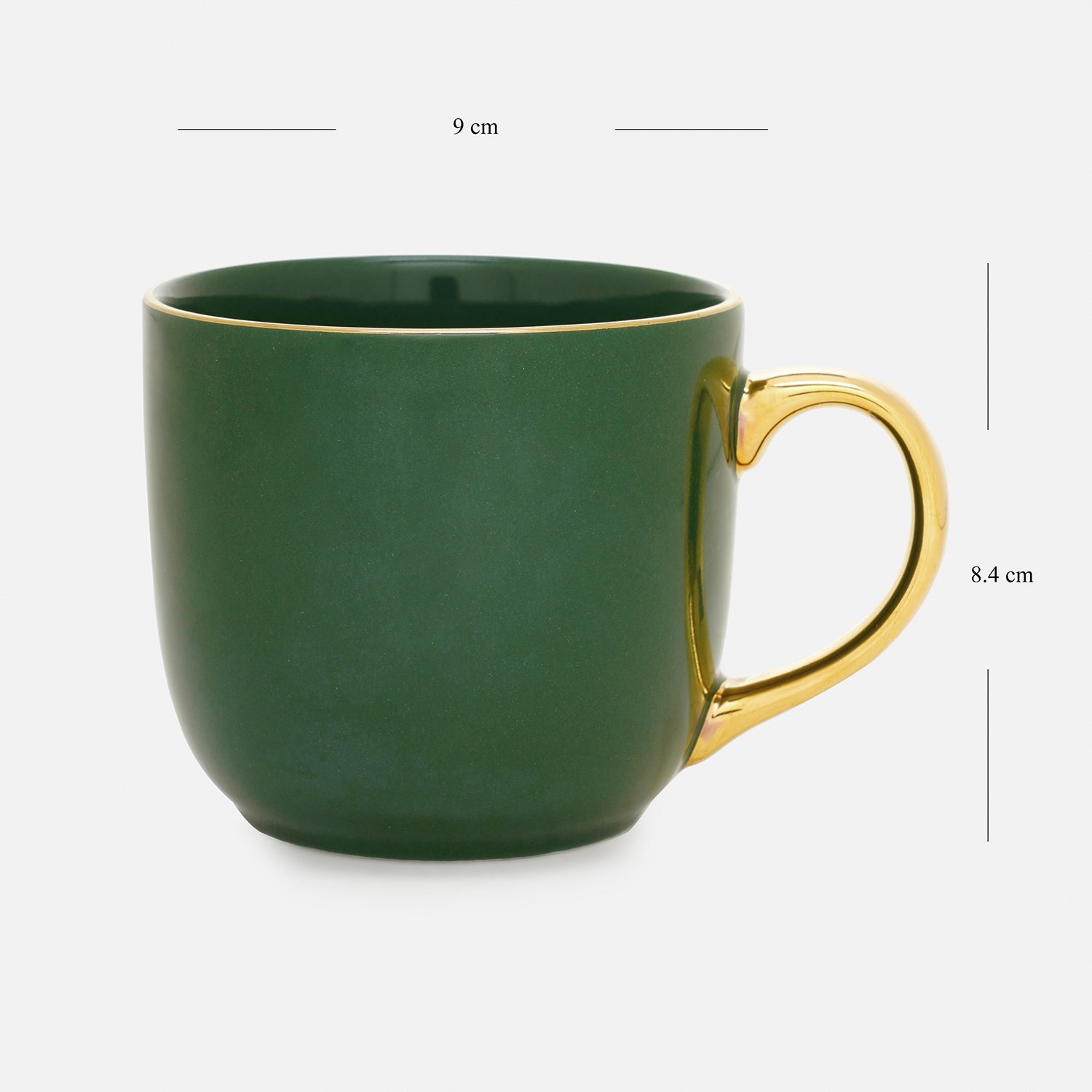 Set of 2 Dark Green Senorita Coffee Mug