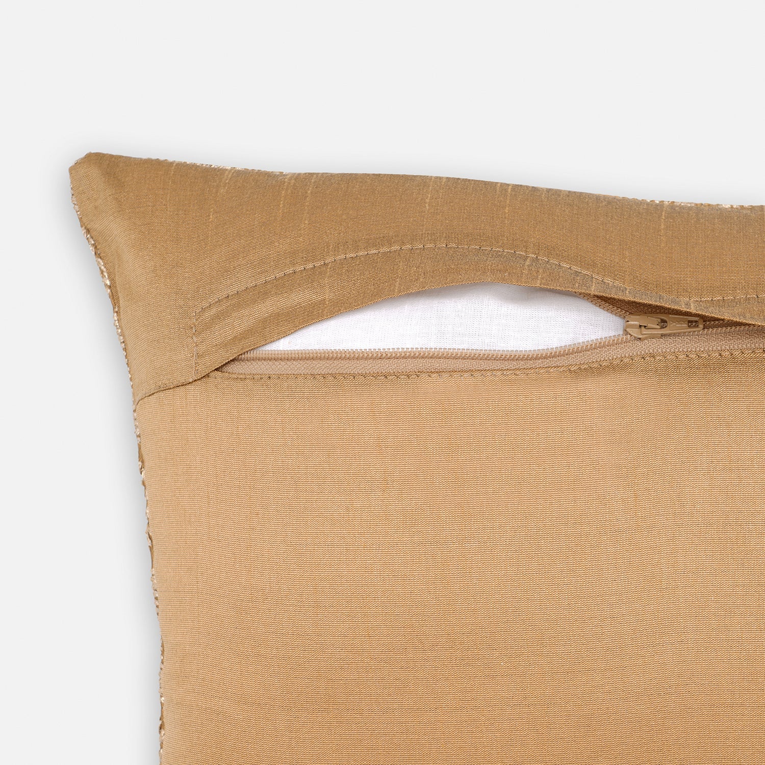 Gold Embroidered Rectangle Cushion Cover