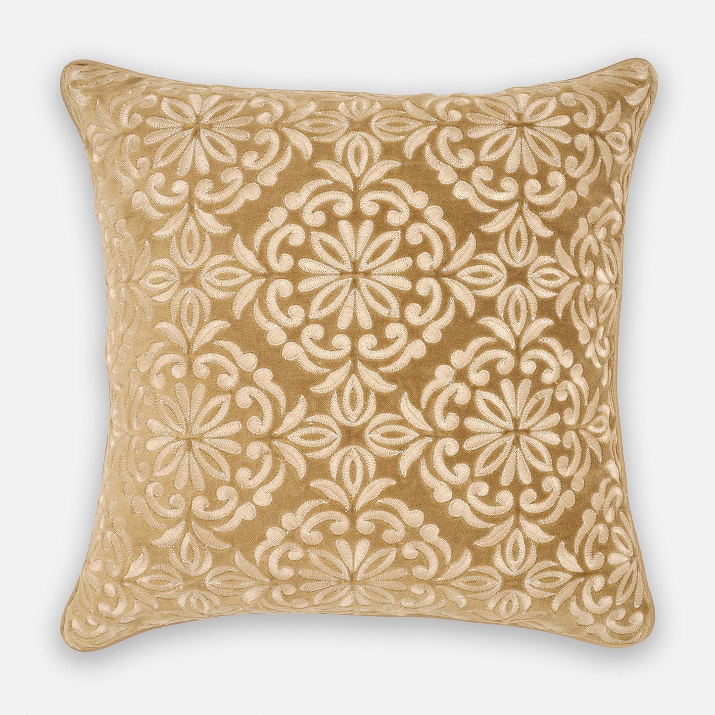 Gold Embroidered Cushion Cover