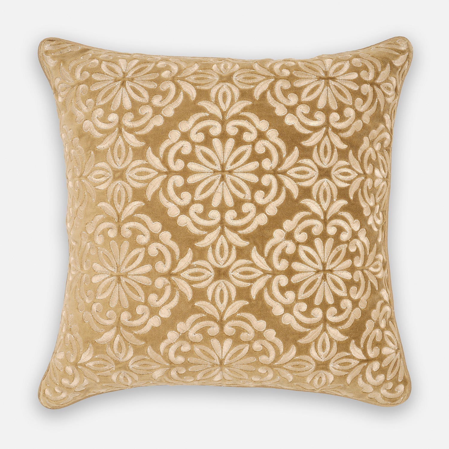 Gold Embroidered Cushion Cover
