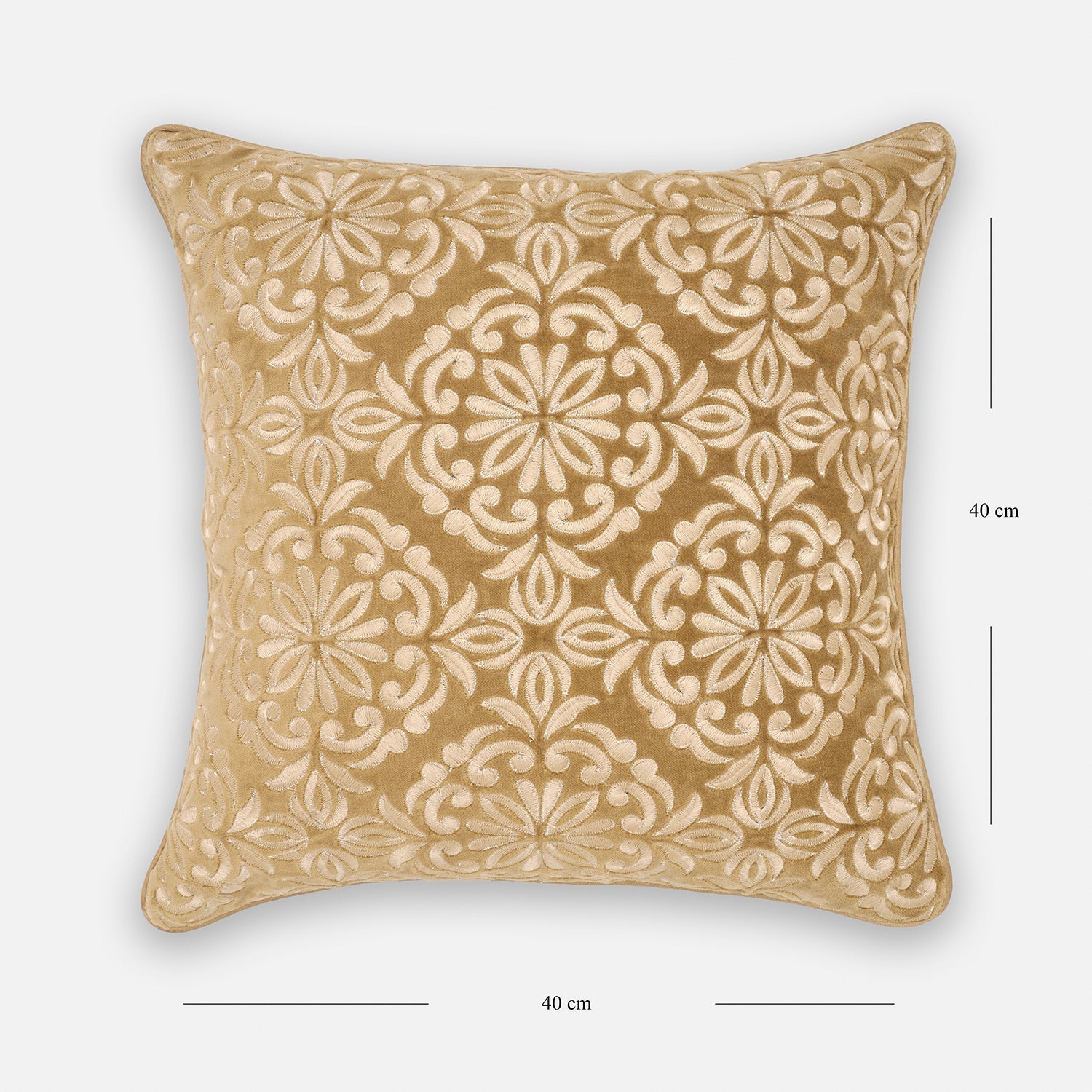 Gold Embroidered Cushion Cover