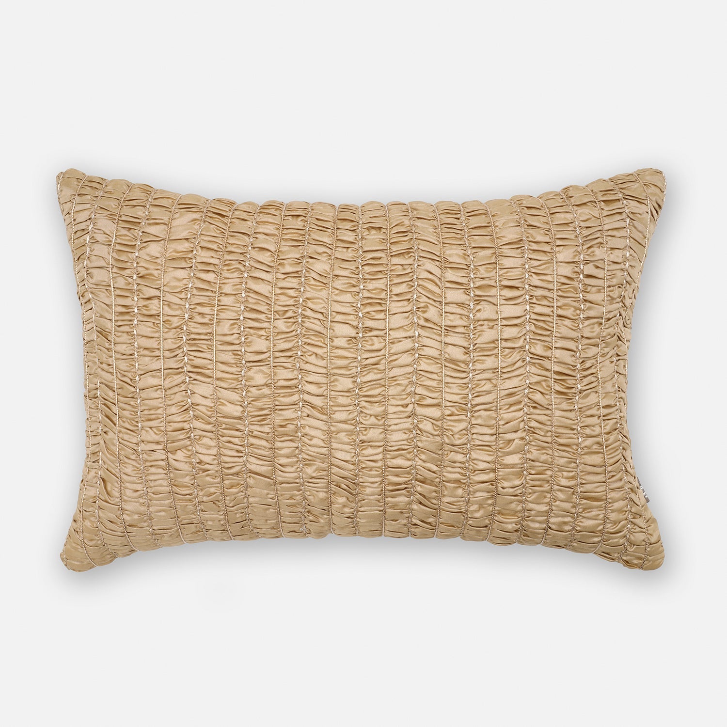 Gold Textured Rectangle Cushion Cover