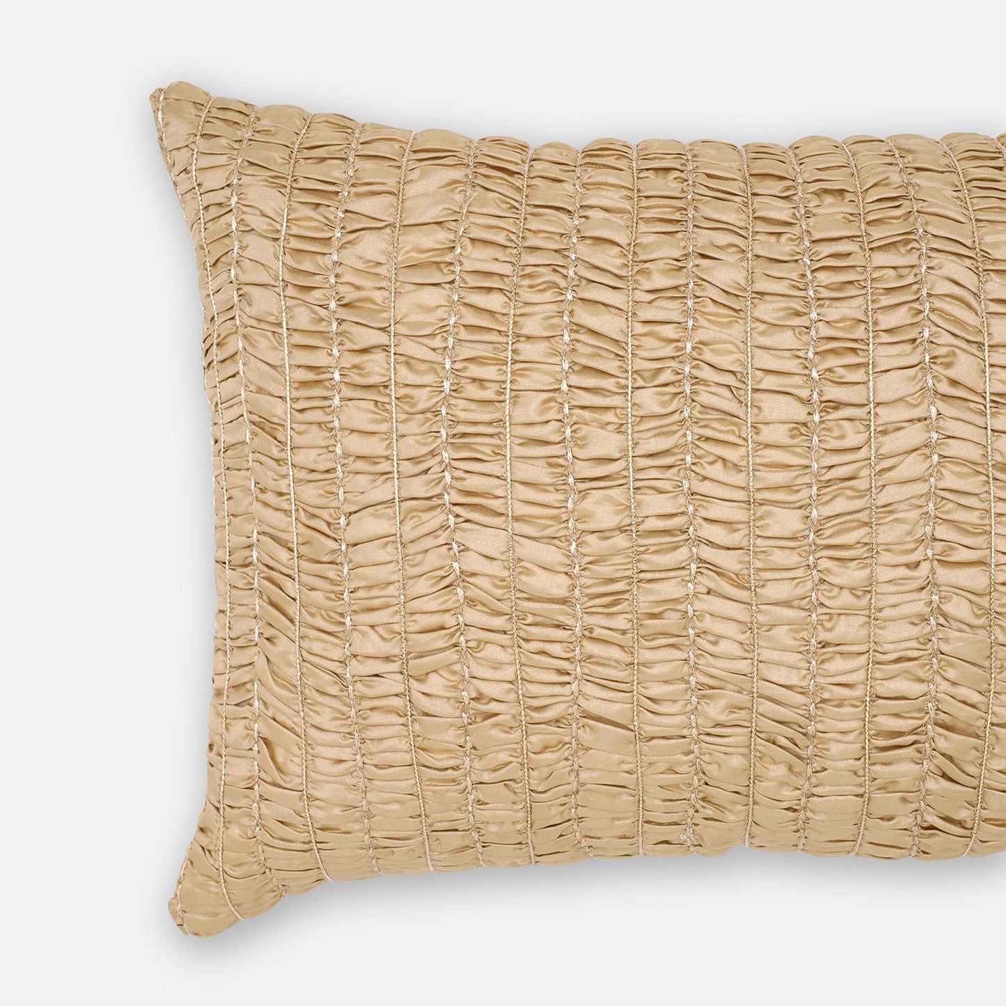 Gold Textured Rectangle Cushion Cover