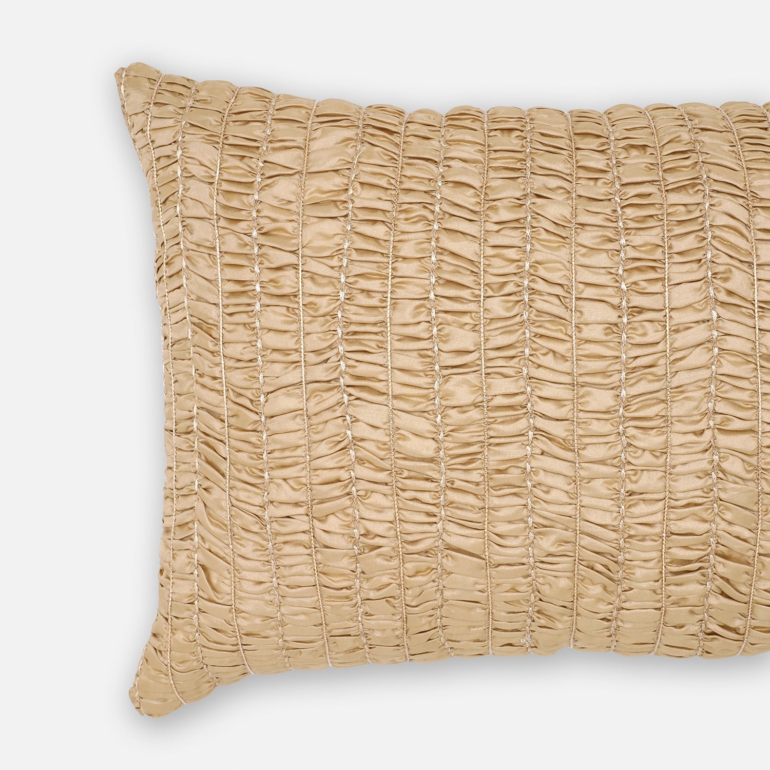 Gold Textured Rectangle Cushion Cover