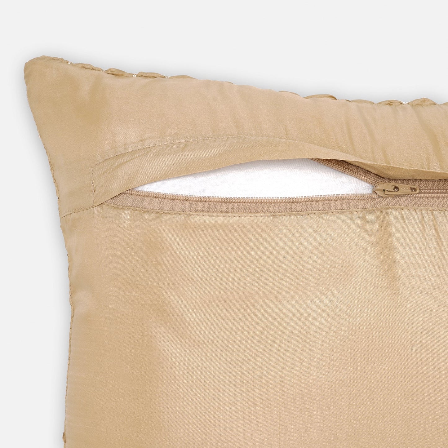 Gold Textured Rectangle Cushion Cover