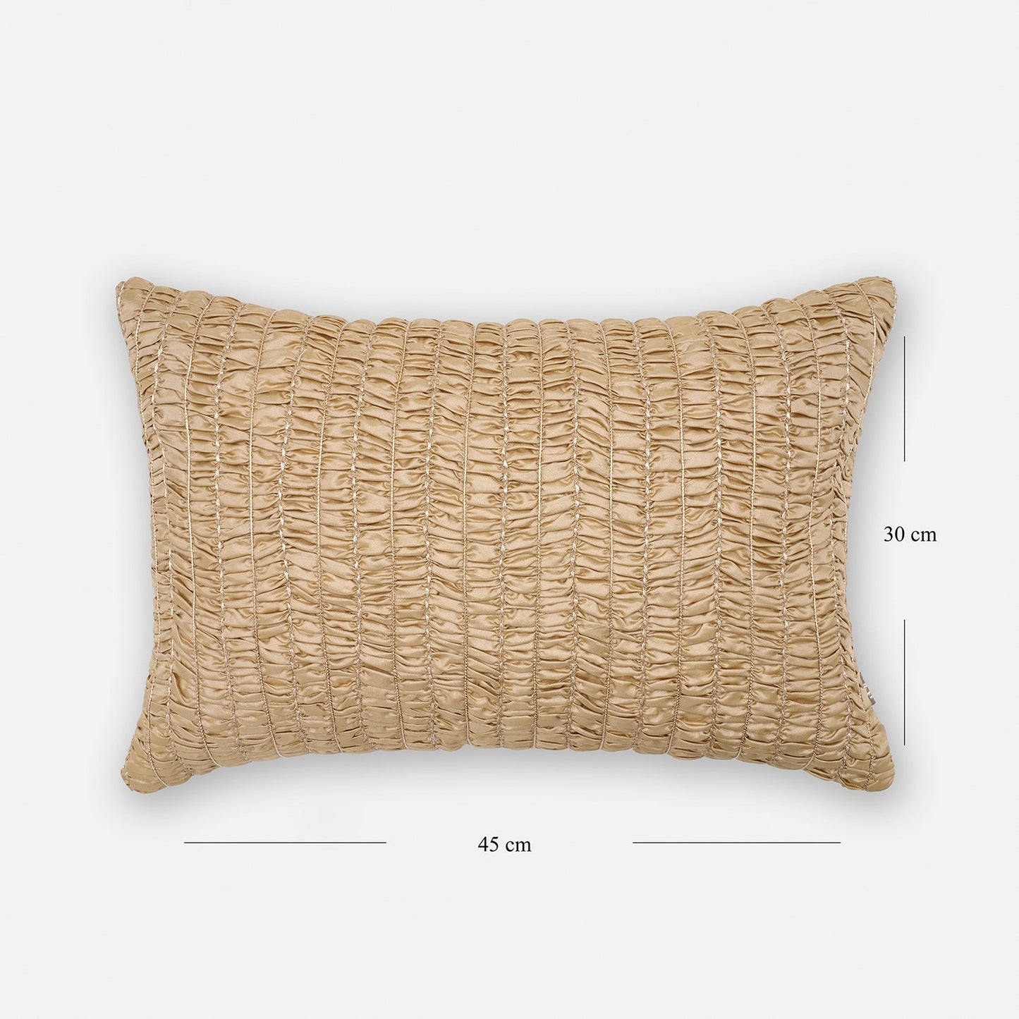Gold Textured Rectangle Cushion Cover