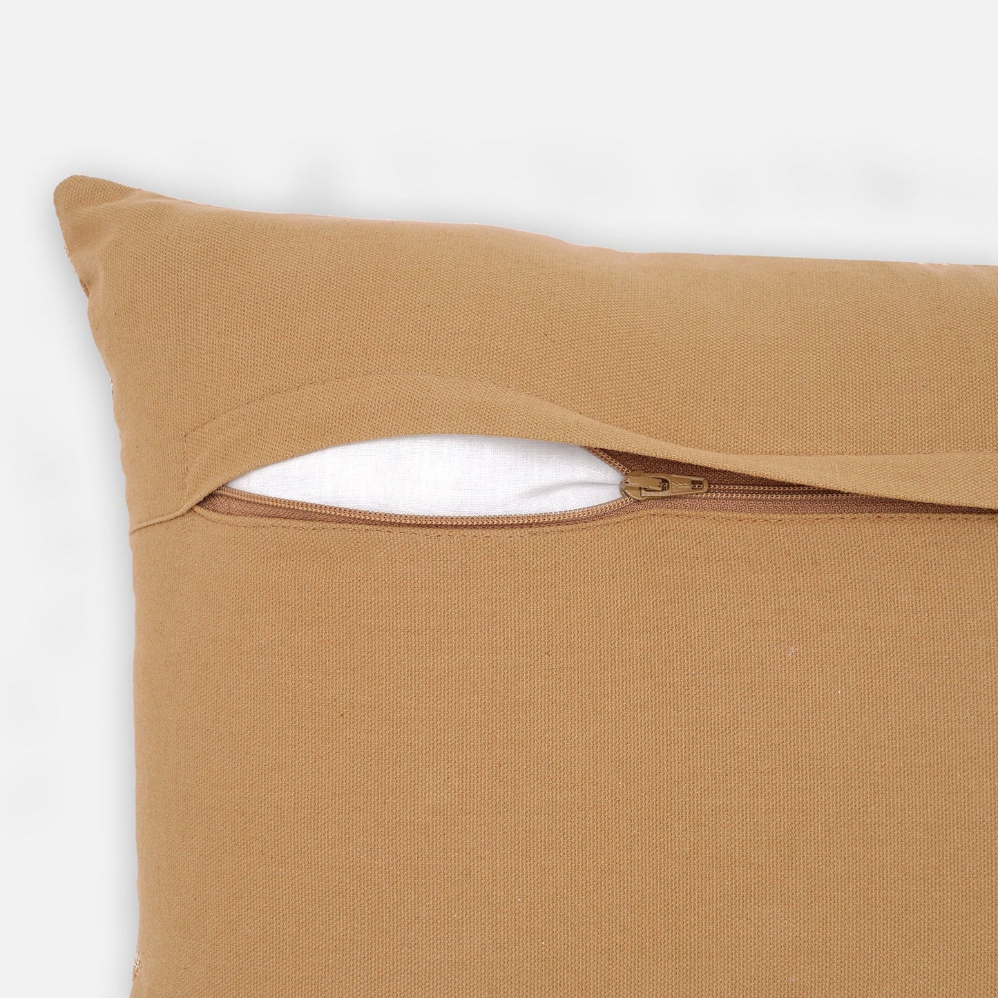 Gold Embroidered Motif Cushion Cover