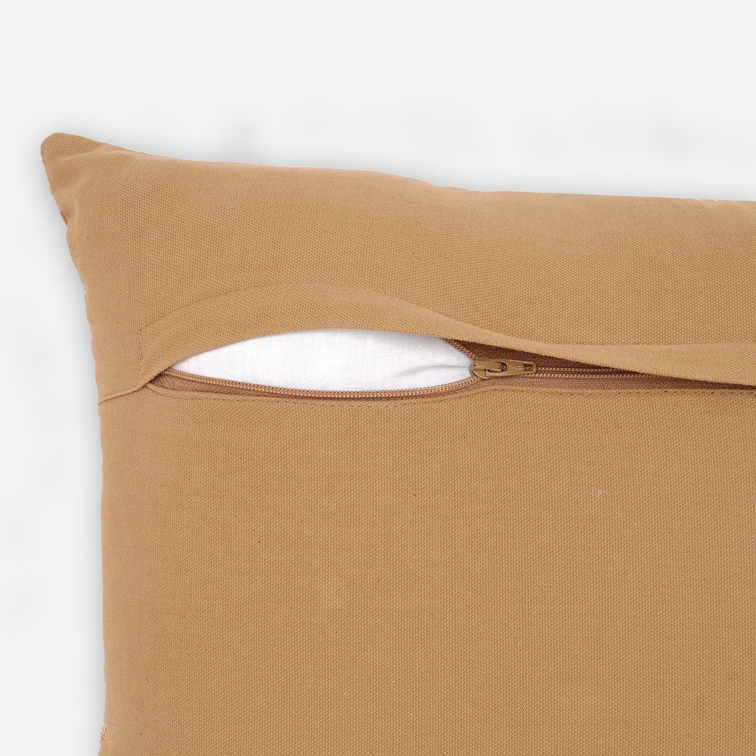 Gold Embroidered Motif Cushion Cover