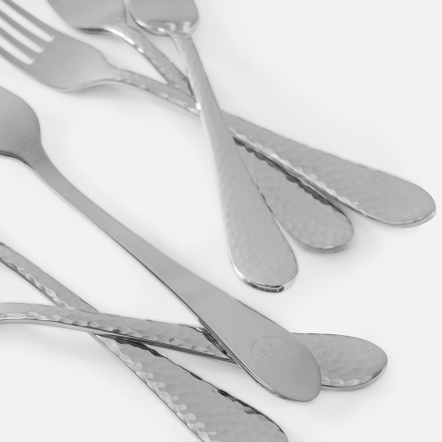Set of 6 Silver Stainless Steel Dessert Forks