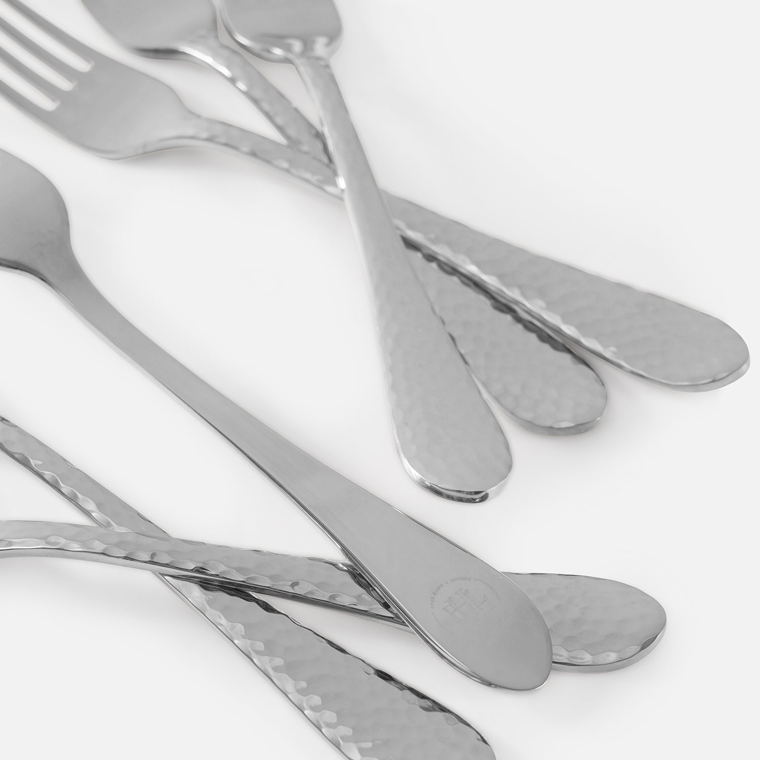 Set of 6 Silver Stainless Steel Dessert Forks