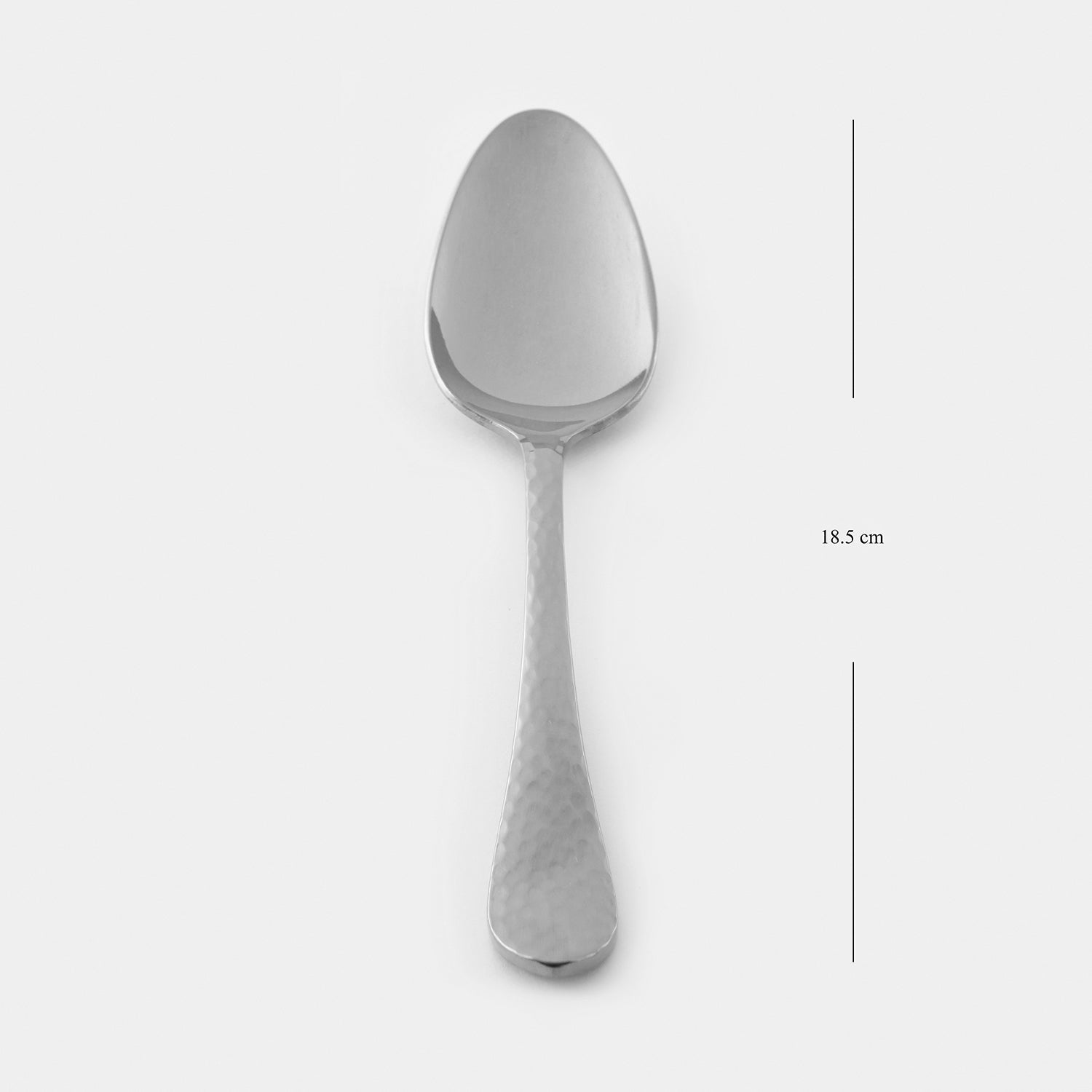 Set of 6 Silver Stainless Steel Dessert Spoons