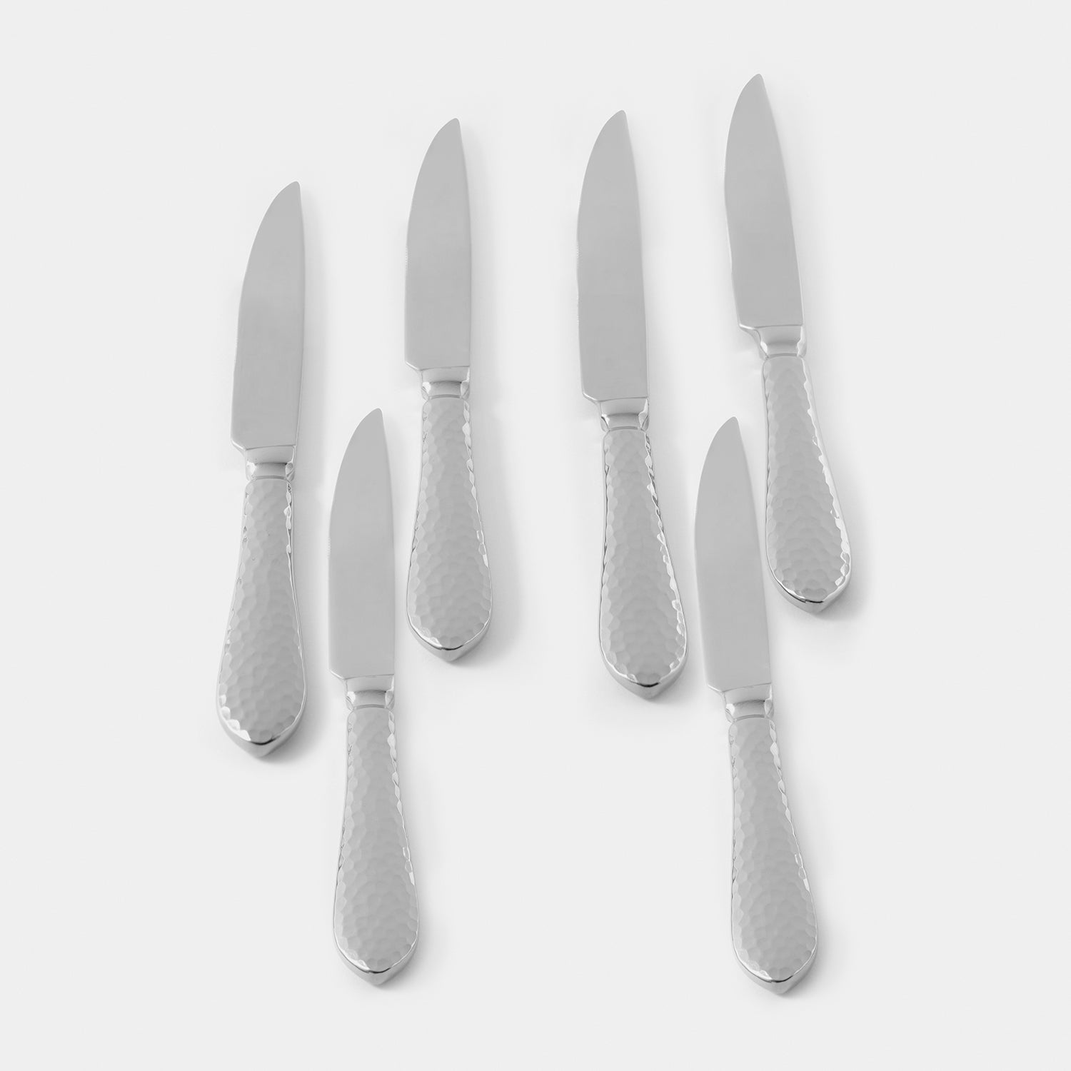Set of 6 Silver Stainless Steel Dessert Knives