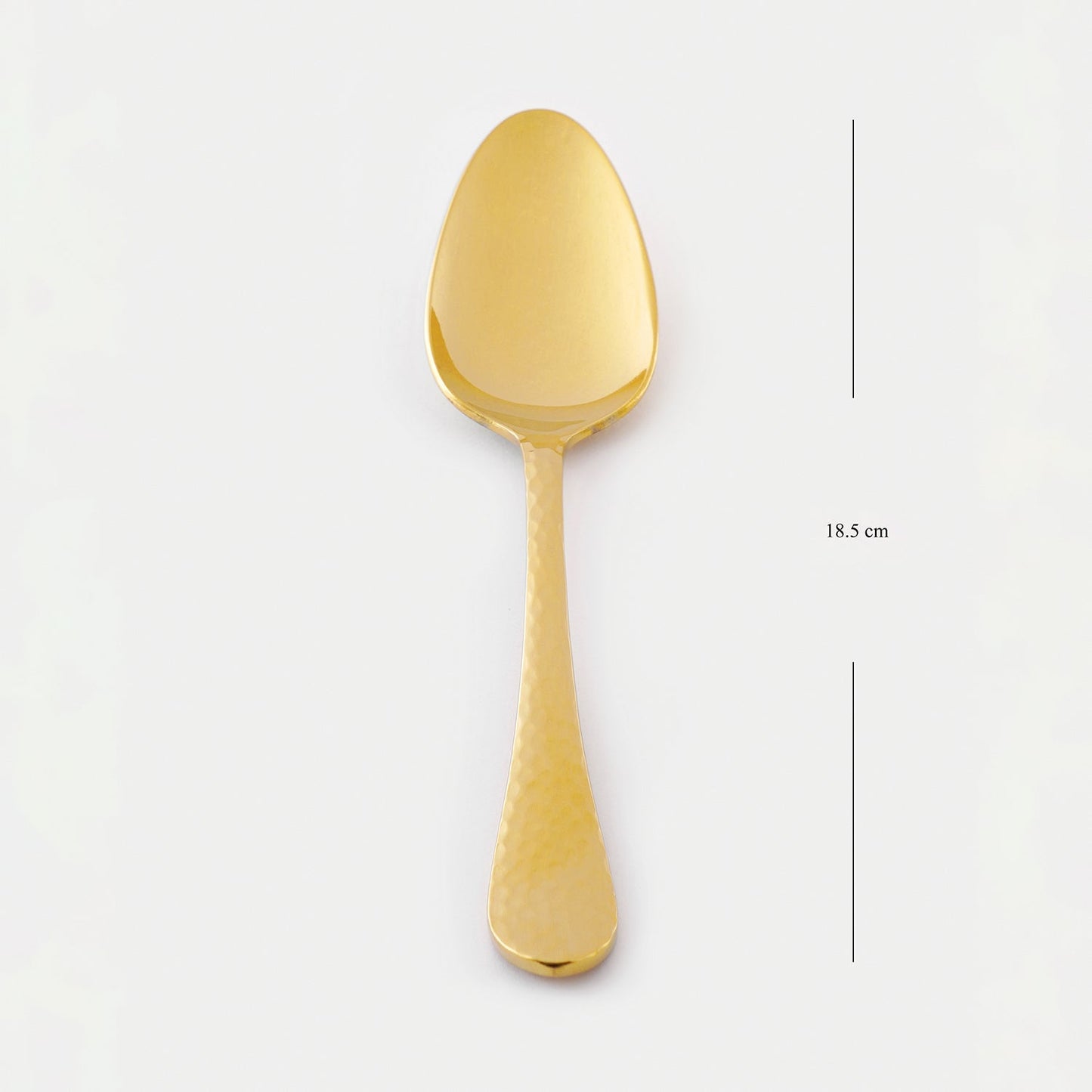 Set of 6 Gold Stainless Steel Dessert Spoons