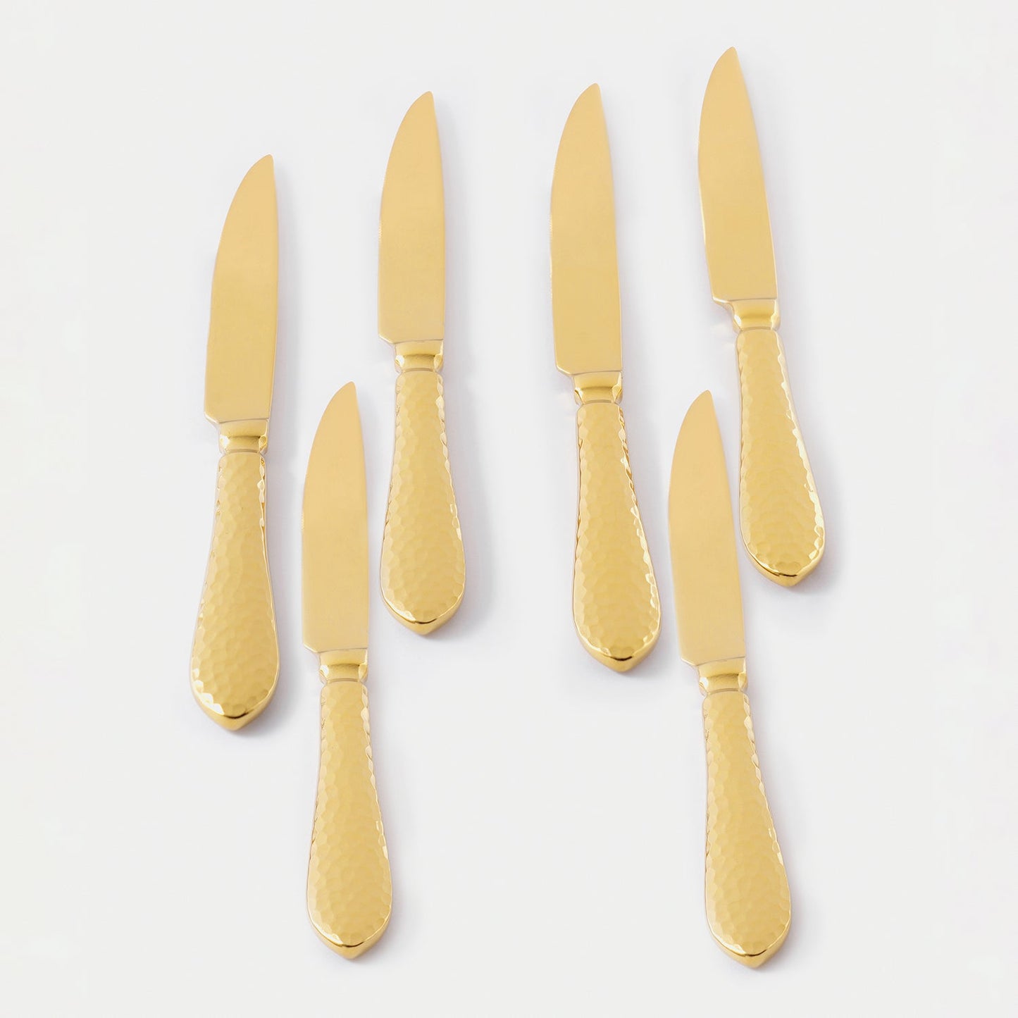 Set of 6 Gold Stainless Steel Dessert Knives