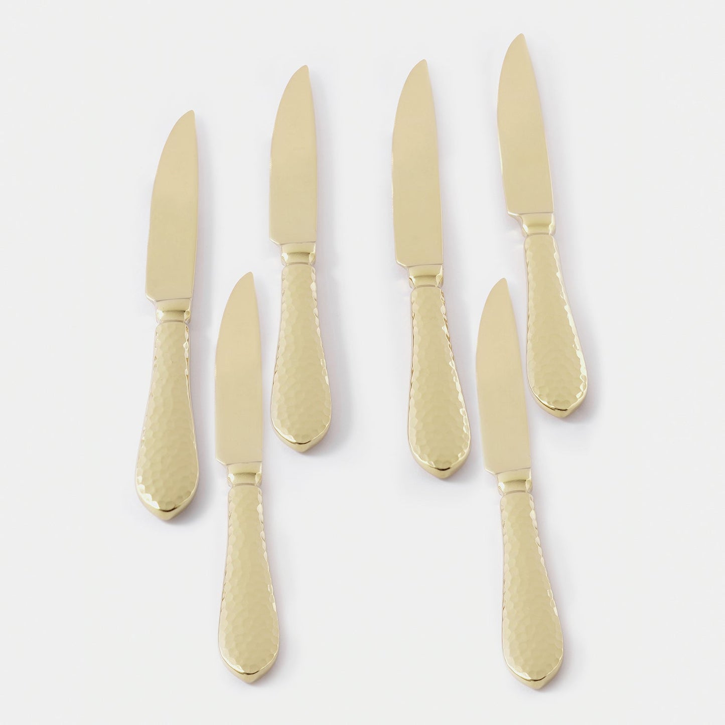 Set of 6 Gold Stainless Steel Dessert Knives