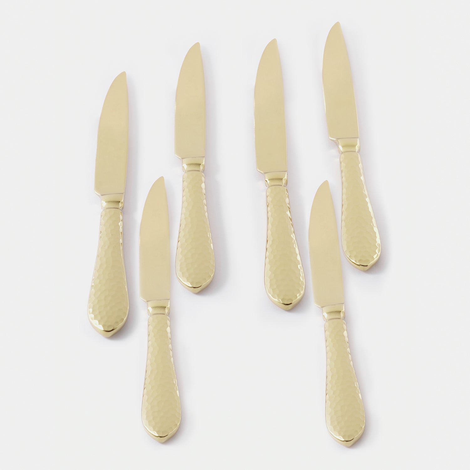 Set of 6 Gold Stainless Steel Dessert Knives