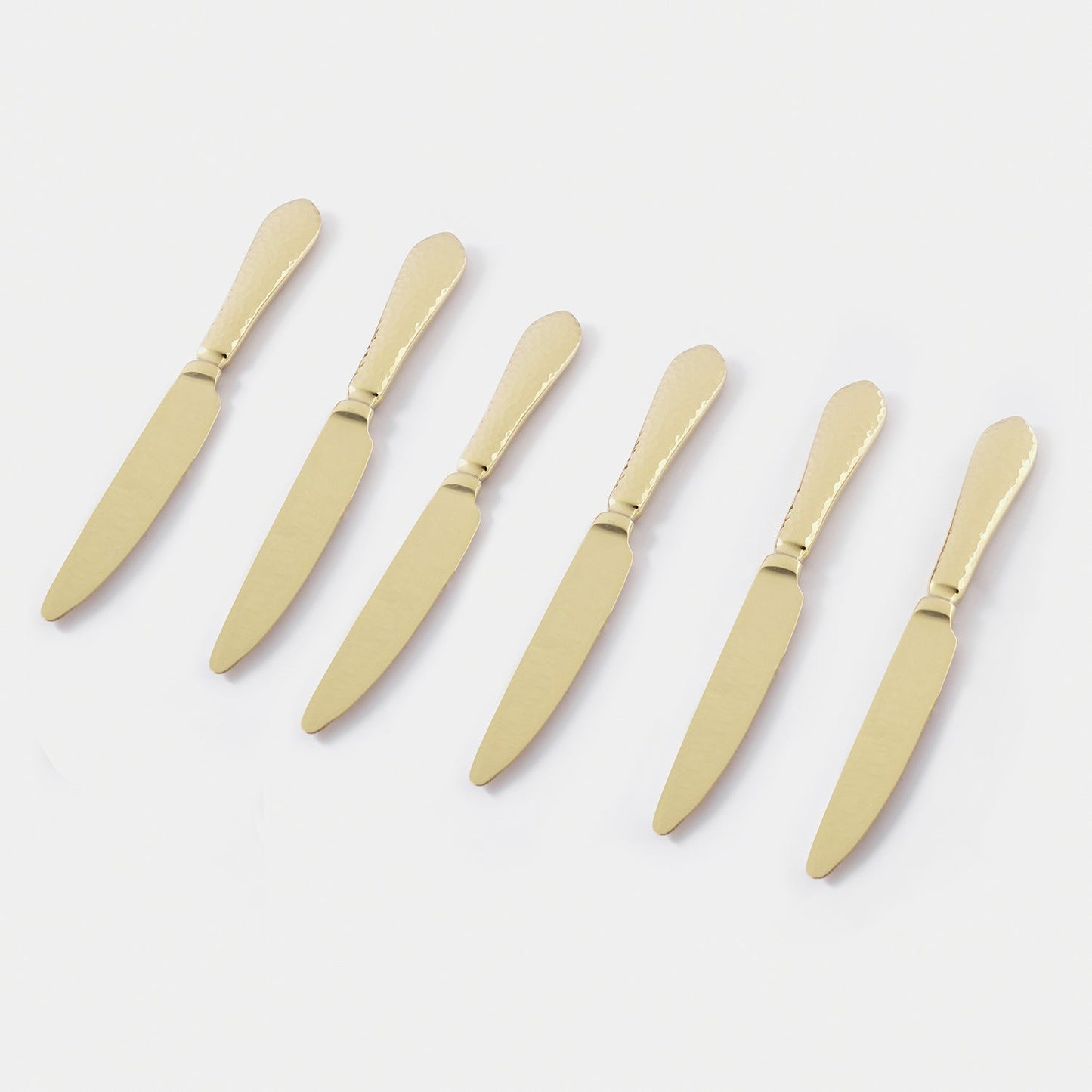 Set of 6 Gold Stainless Steel Dessert Knives