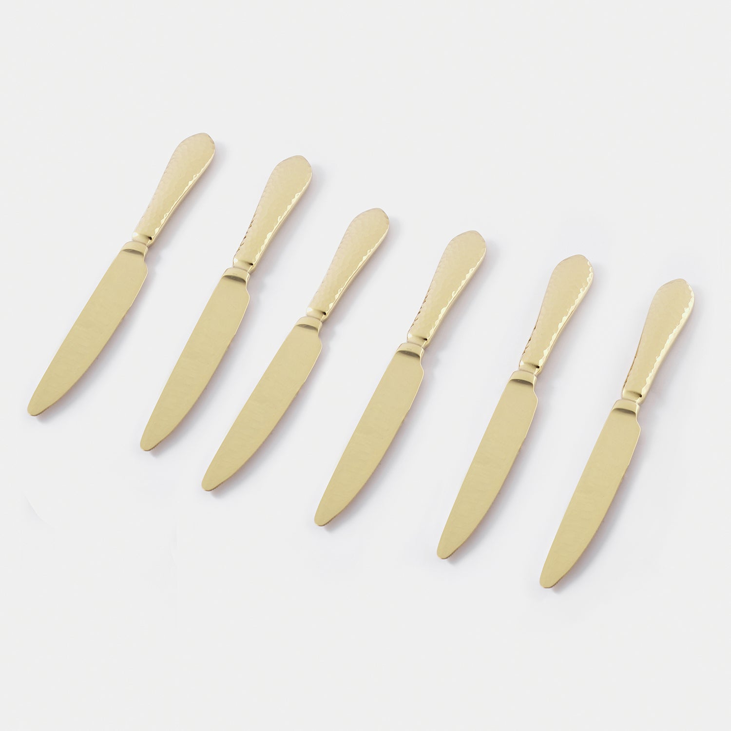 Set of 6 Gold Stainless Steel Dessert Knives
